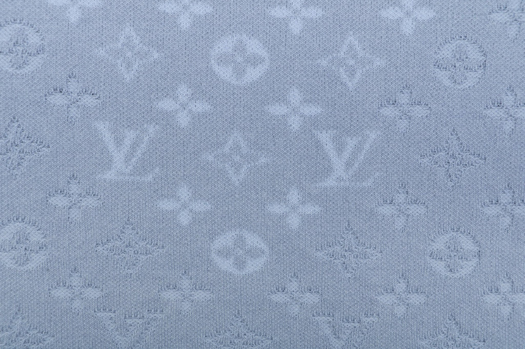 Louis Vuitton LV Monogram Tonal Full-Coverage Jacquard Polo Short Sleeve – Mist Blue