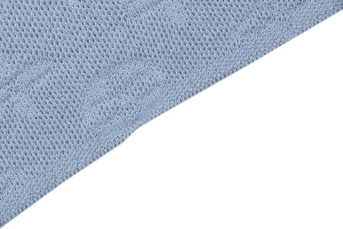 Louis Vuitton LV Monogram Tonal Full-Coverage Jacquard Polo Short Sleeve – Mist Blue