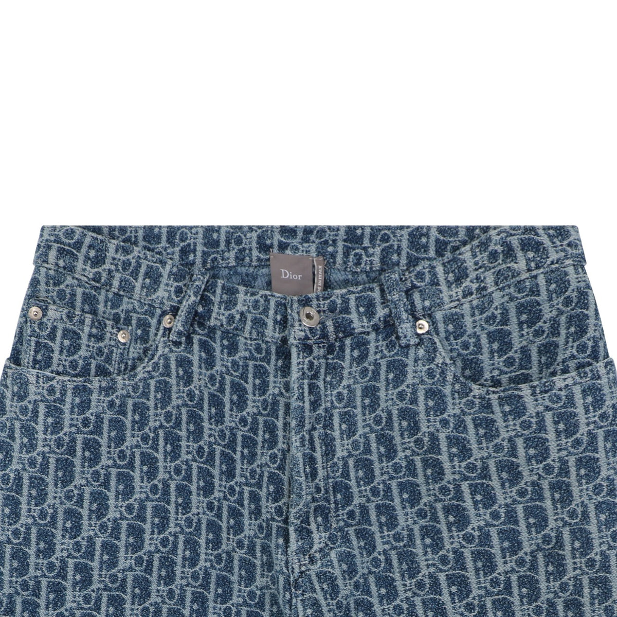 Dior Oblique Full-Coverage Tonal Denim Shorts – Dark Navy