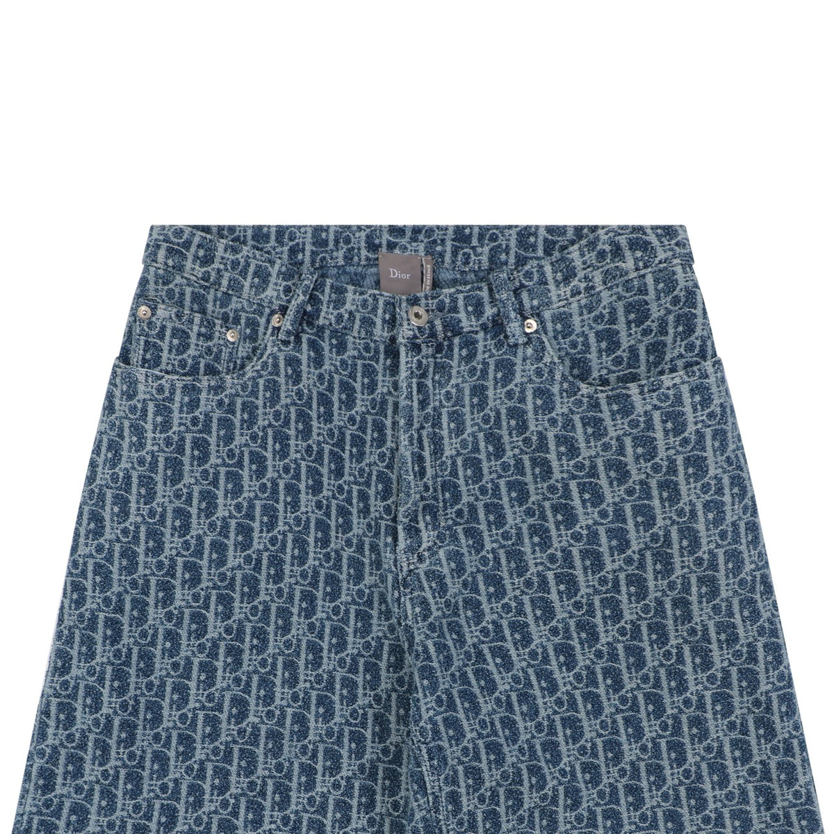 Dior Oblique Full-Coverage Tonal Denim Shorts – Dark Navy
