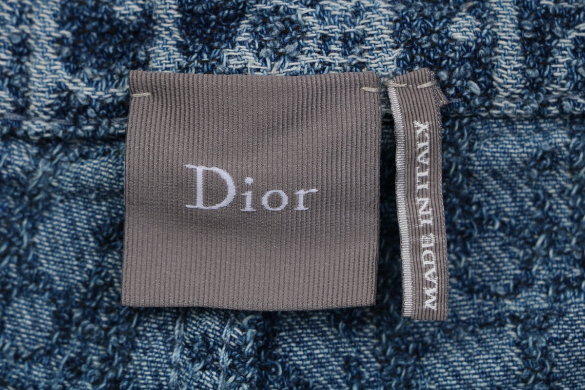 Dior Oblique Full-Coverage Tonal Denim Shorts – Dark Navy