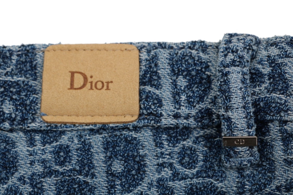 Dior Oblique Full-Coverage Tonal Denim Shorts – Dark Navy