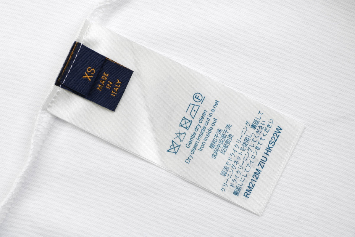 Louis Vuitton Floral Crayon Graffiti LV Wordmark Print Short Sleeve Tee – White