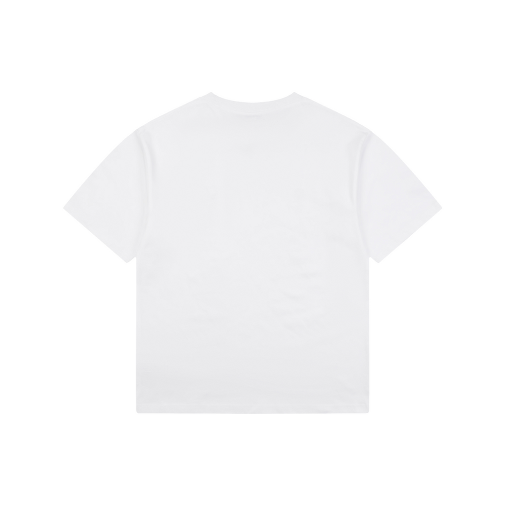 Loewe Anagram Gradient Blue Spray-Effect Print Short Sleeve Tee – White