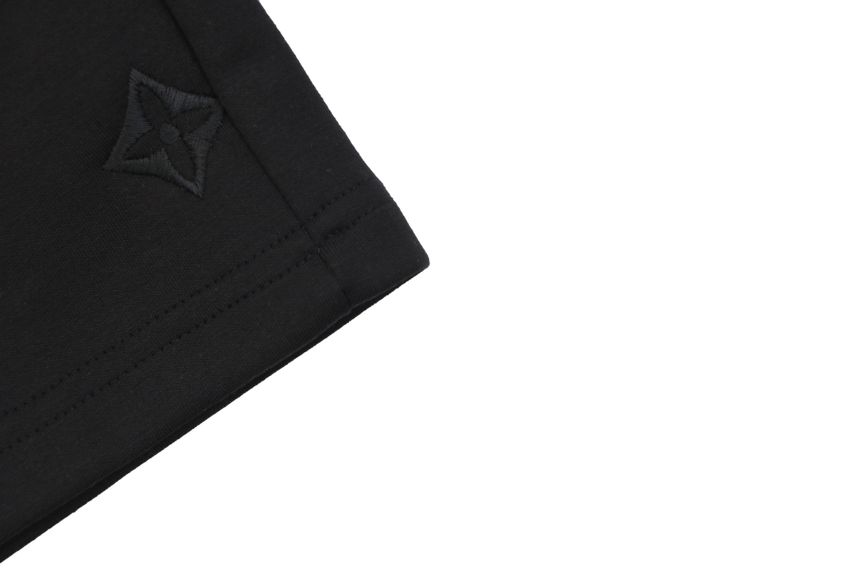 Louis Vuitton Tonal Arc Monogram Jacquard Drawstring Athletic Shorts – Black
