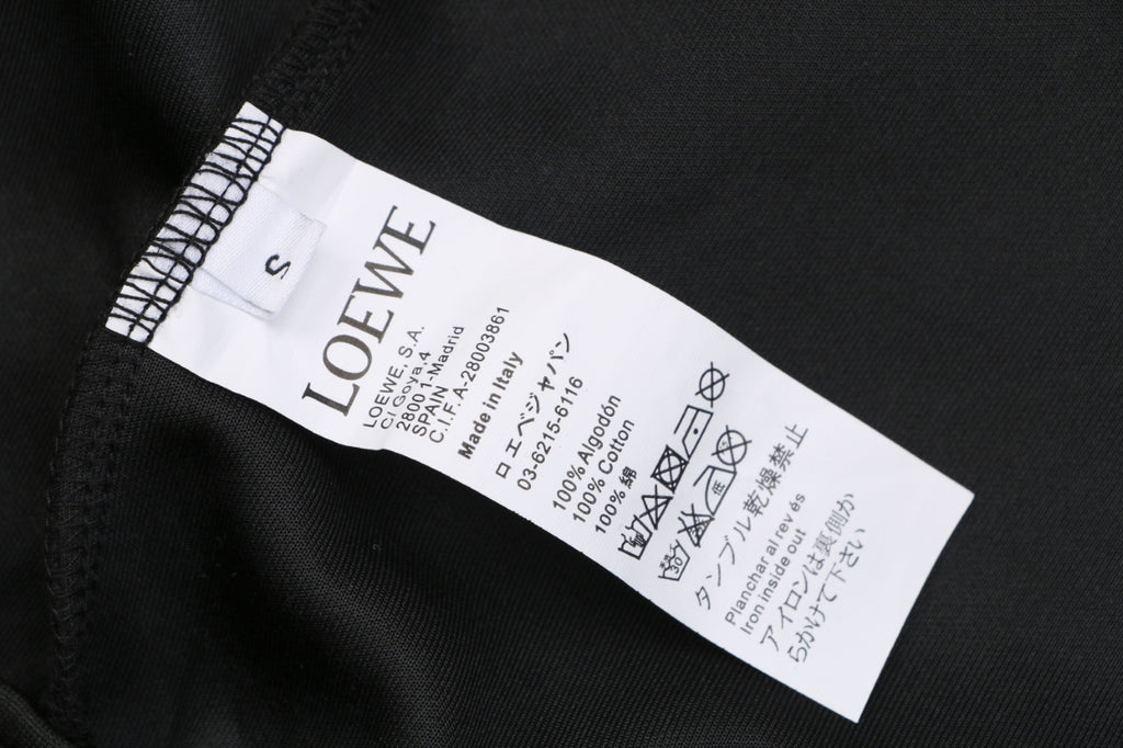 Loewe Anagram Blue Wash Patch Pocket Drawstring Athletic Shorts – Black
