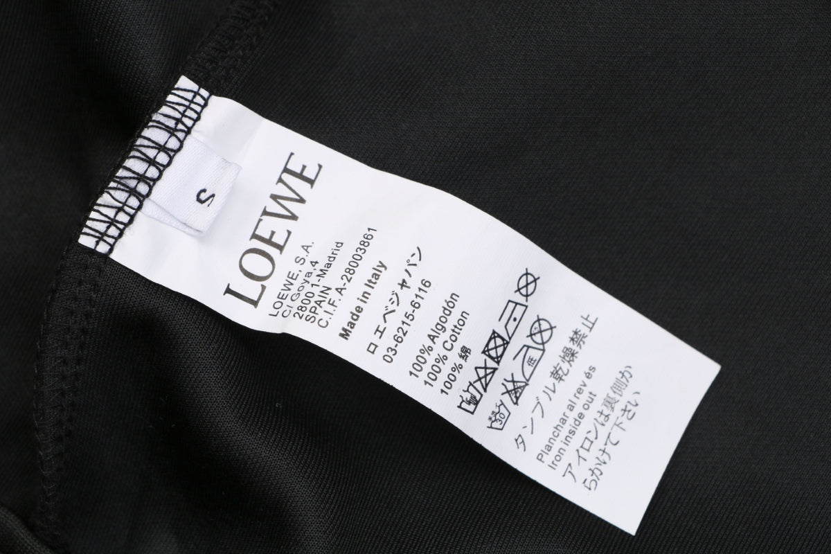 Loewe Anagram Blue Wash Patch Pocket Drawstring Athletic Shorts – Black