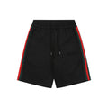 Gucci Tonal G Jacquard Red Green Web Stripe Drawstring Shorts – Black