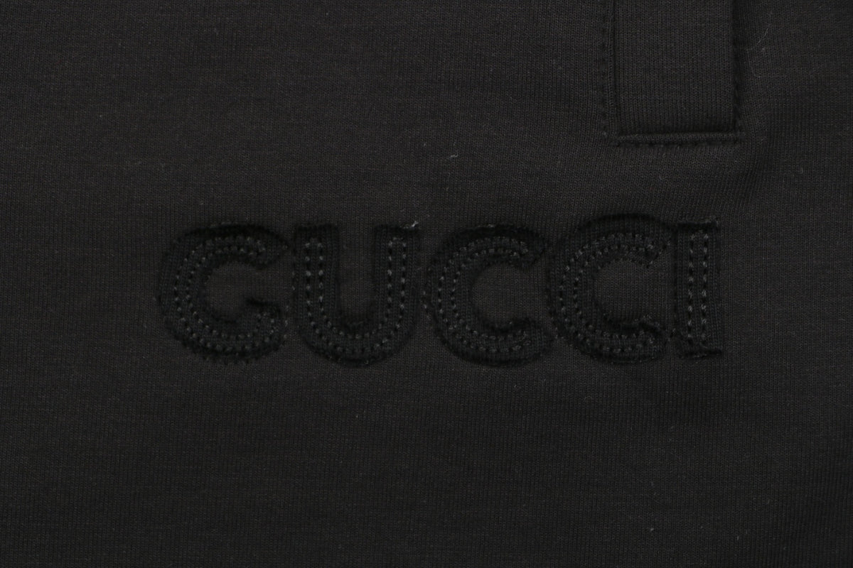Gucci Tonal G Jacquard Red Green Web Stripe Drawstring Shorts – Black