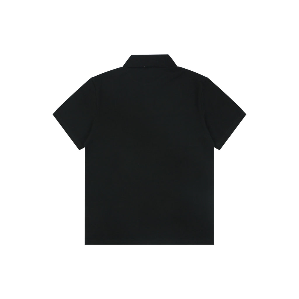 Loewe Tonal Jacquard Anagram Embroidered Polo Short Sleeve – Black