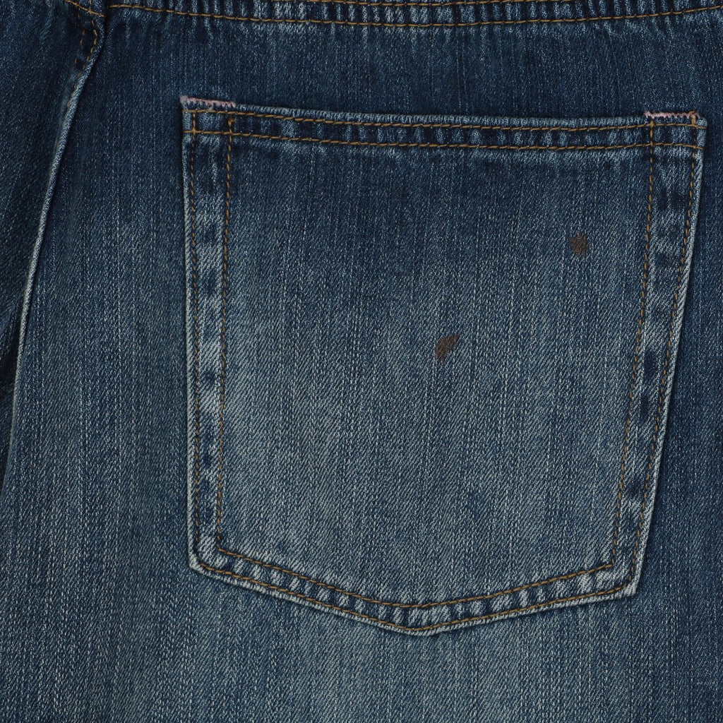 Acne Studios 2021F Ink-Splash Distressed Wide-Leg Jeans – Indigo