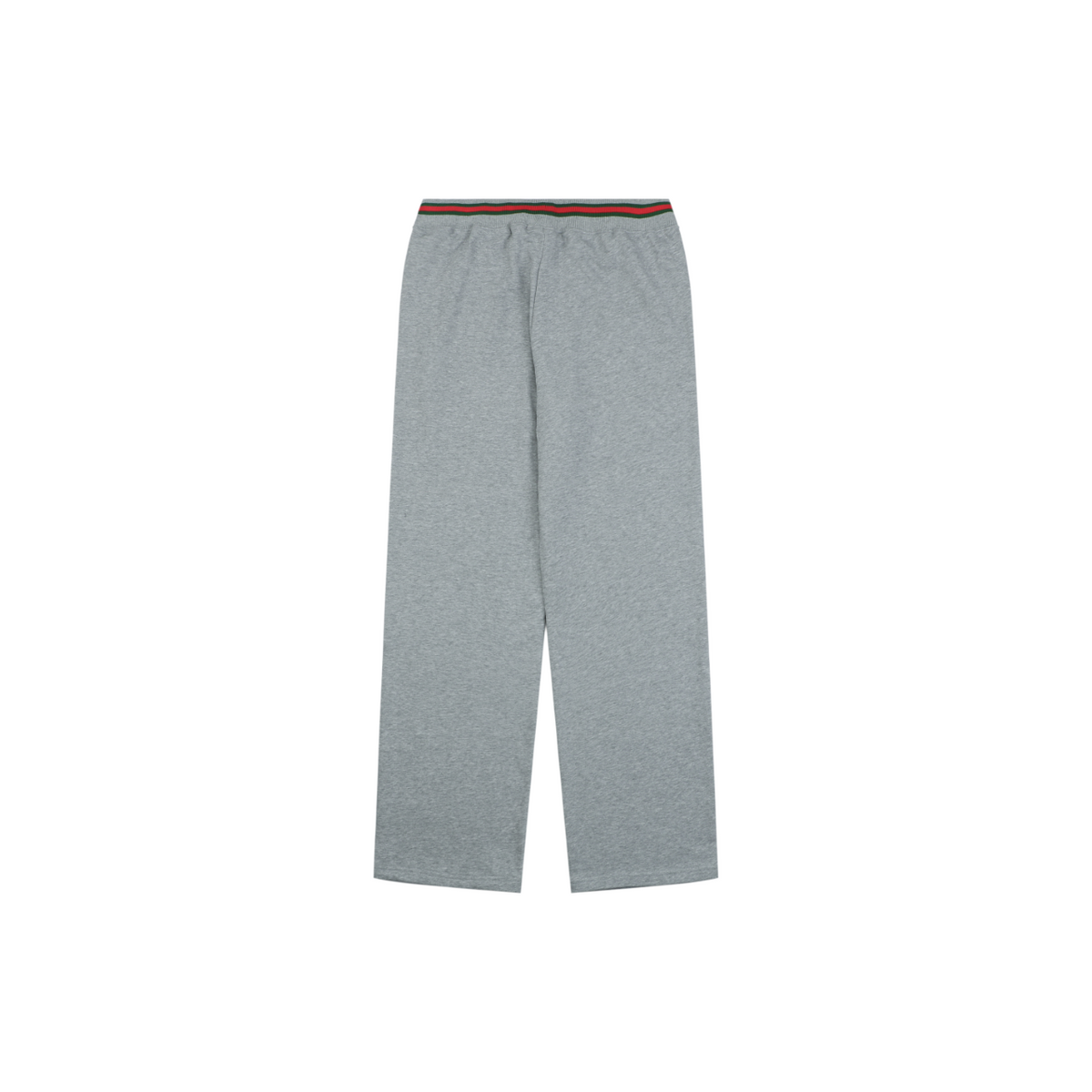 Gucci Tonal GG Monogram Jacquard Red Green Web Stripe Waistband Trousers – Light Grey