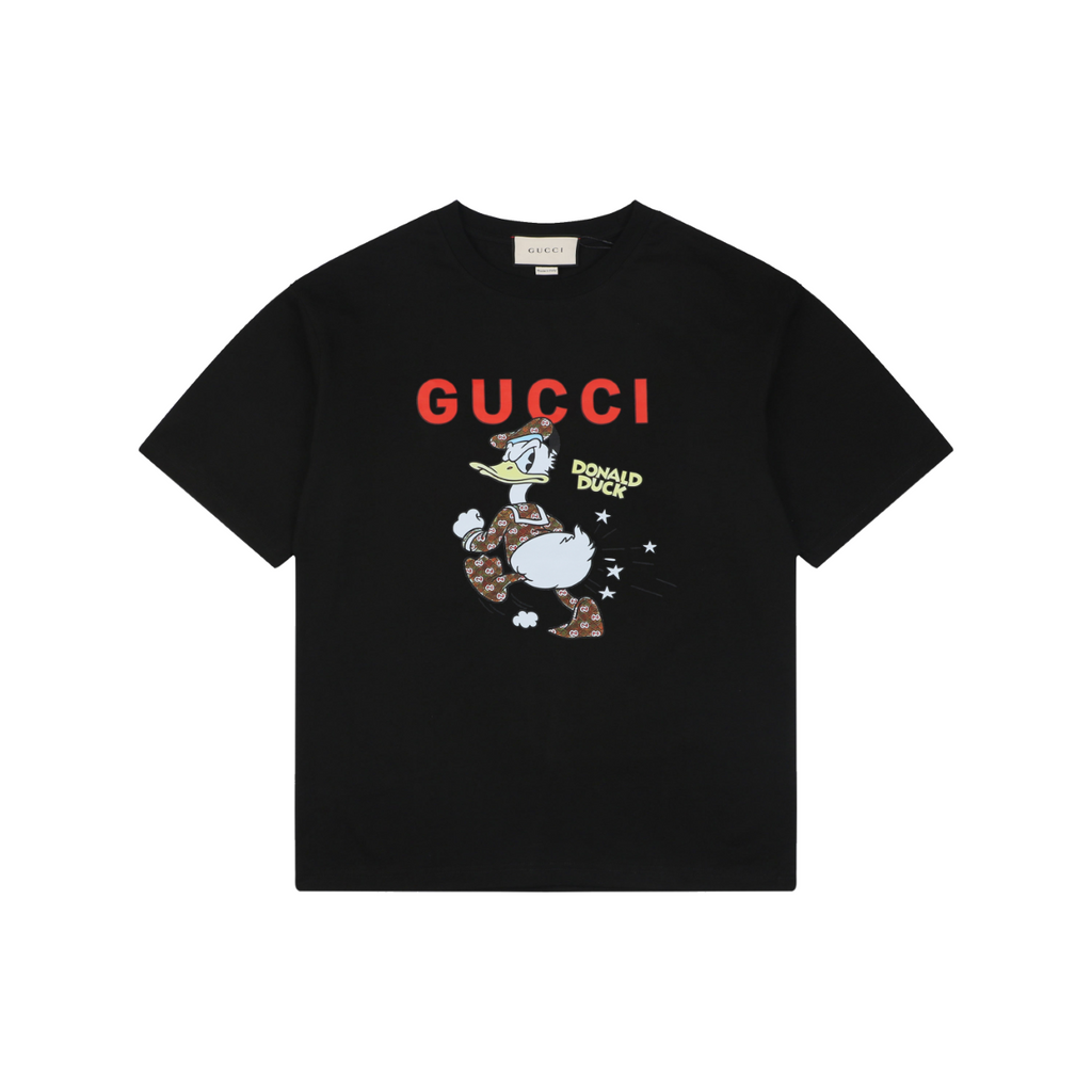 Gucci x Disney Donald Duck GG Supreme Print Short Sleeve Tee – Black