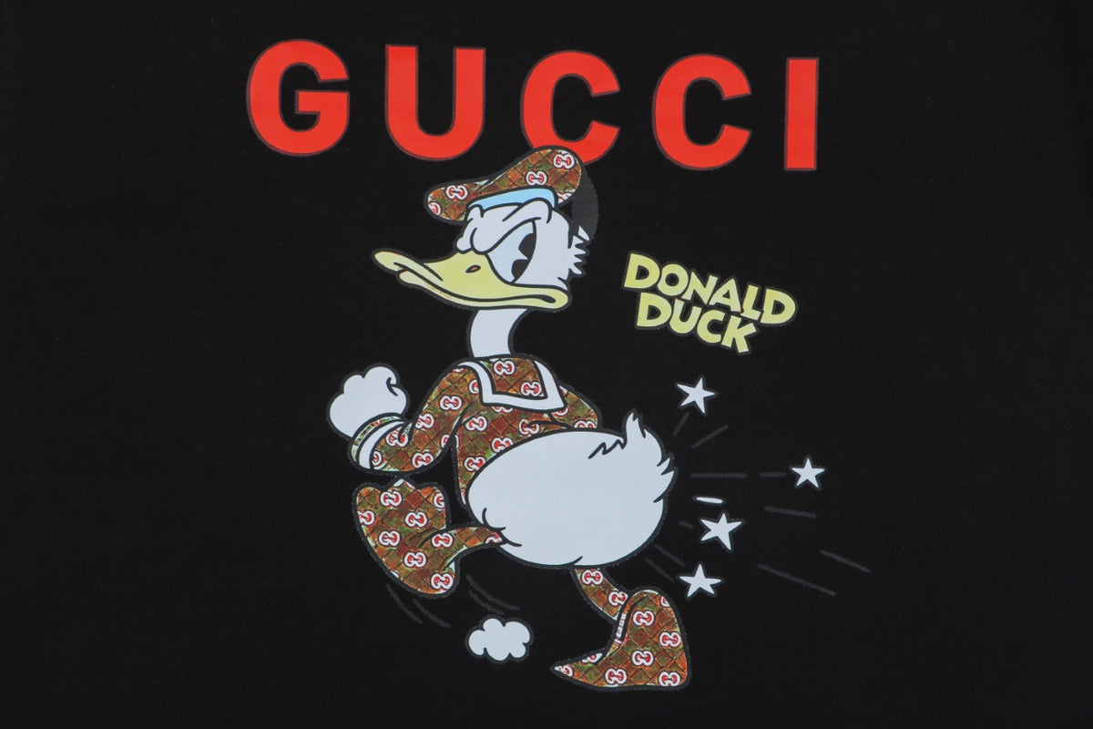 Gucci x Disney Donald Duck GG Supreme Print Short Sleeve Tee – Black