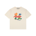 Gucci Playful Running Companion Bear Characters Print Short Sleeve Tee – Off-White