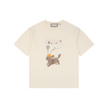 Gucci Signal Dog Running Illustration Print Short Sleeve Tee – Off-White