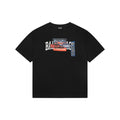 Balenciaga Layered Sticker Label Print Short Sleeve Tee – Black