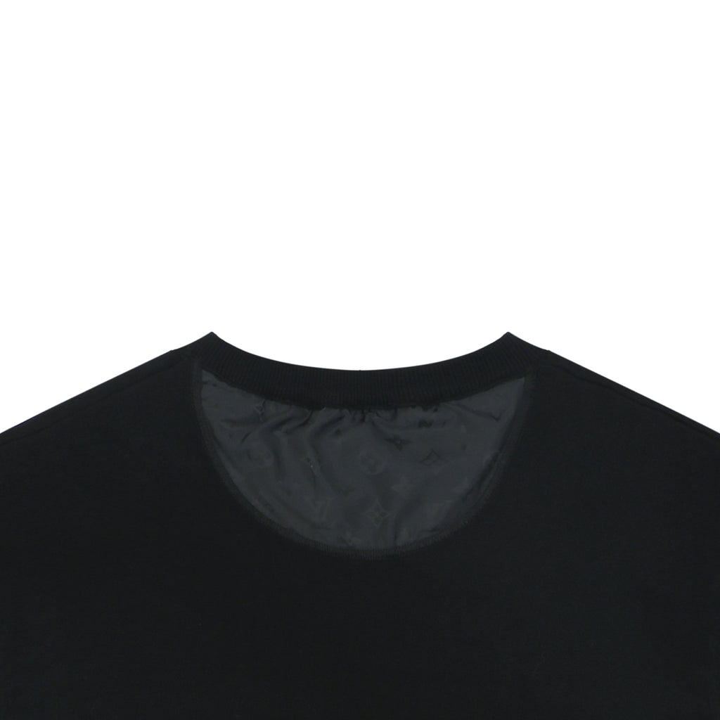Louis Vuitton Tonal LV Monogram Jacquard Nylon Patch Pocket Short Sleeve Tee – Black