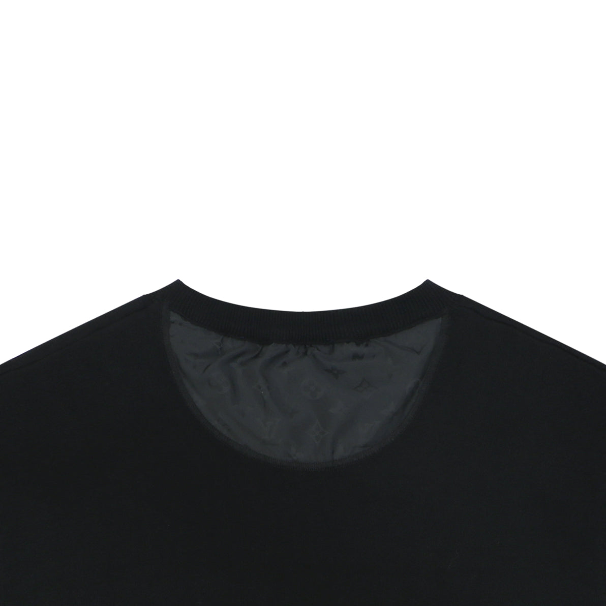 Louis Vuitton Tonal LV Monogram Jacquard Nylon Patch Pocket Short Sleeve Tee – Black