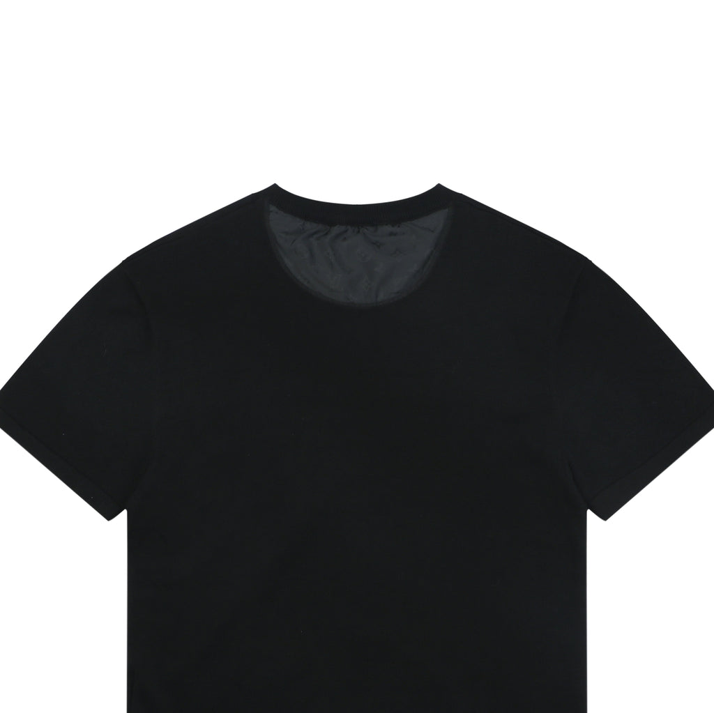 Louis Vuitton Tonal LV Monogram Jacquard Nylon Patch Pocket Short Sleeve Tee – Black