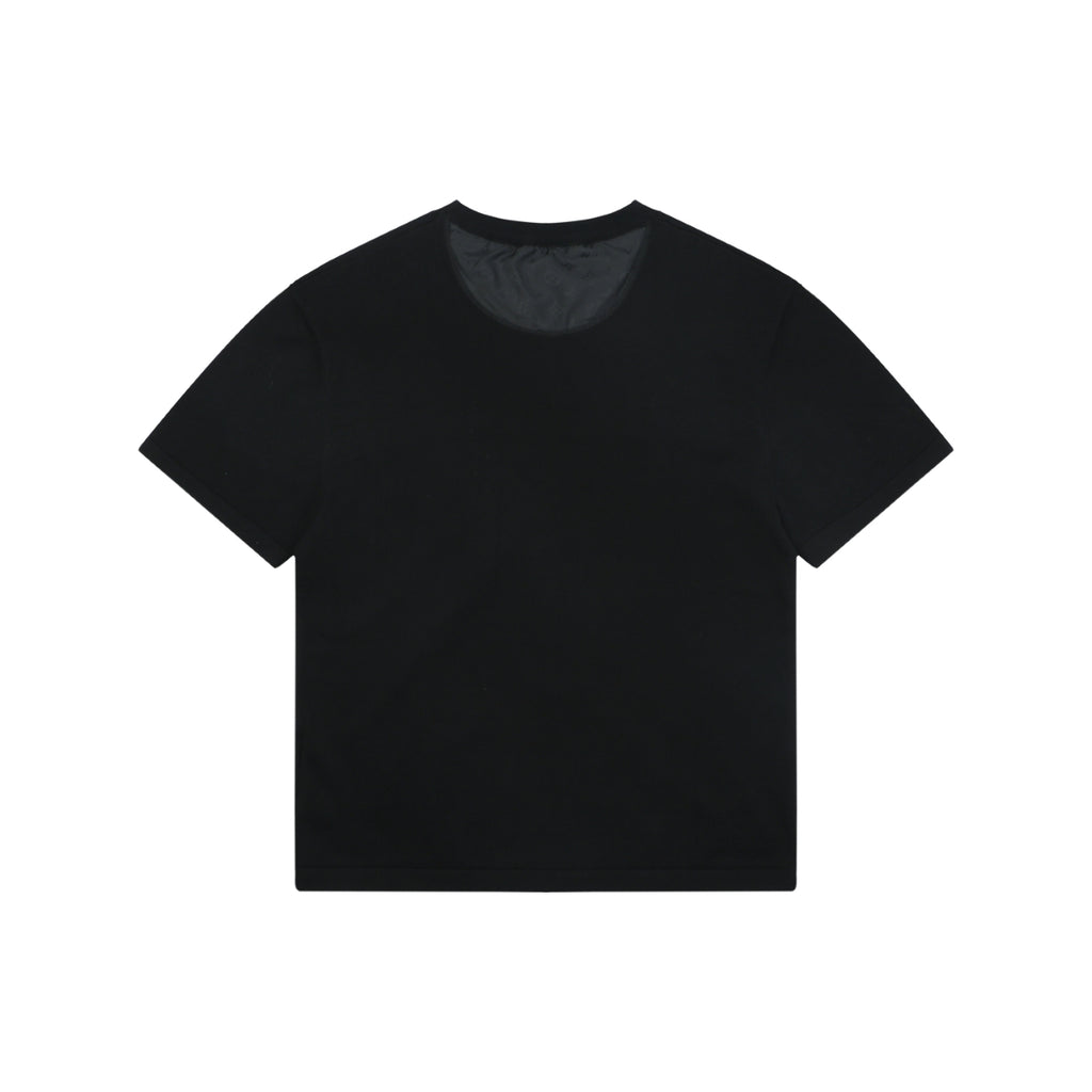 Louis Vuitton Tonal LV Monogram Jacquard Nylon Patch Pocket Short Sleeve Tee – Black