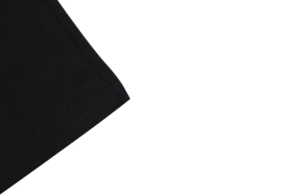 Loewe Reflective Embossed Anagram Logo Left Chest Short Sleeve Tee – Black