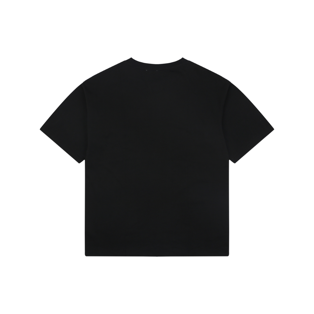 Loewe Reflective Embossed Anagram Logo Left Chest Short Sleeve Tee – Black