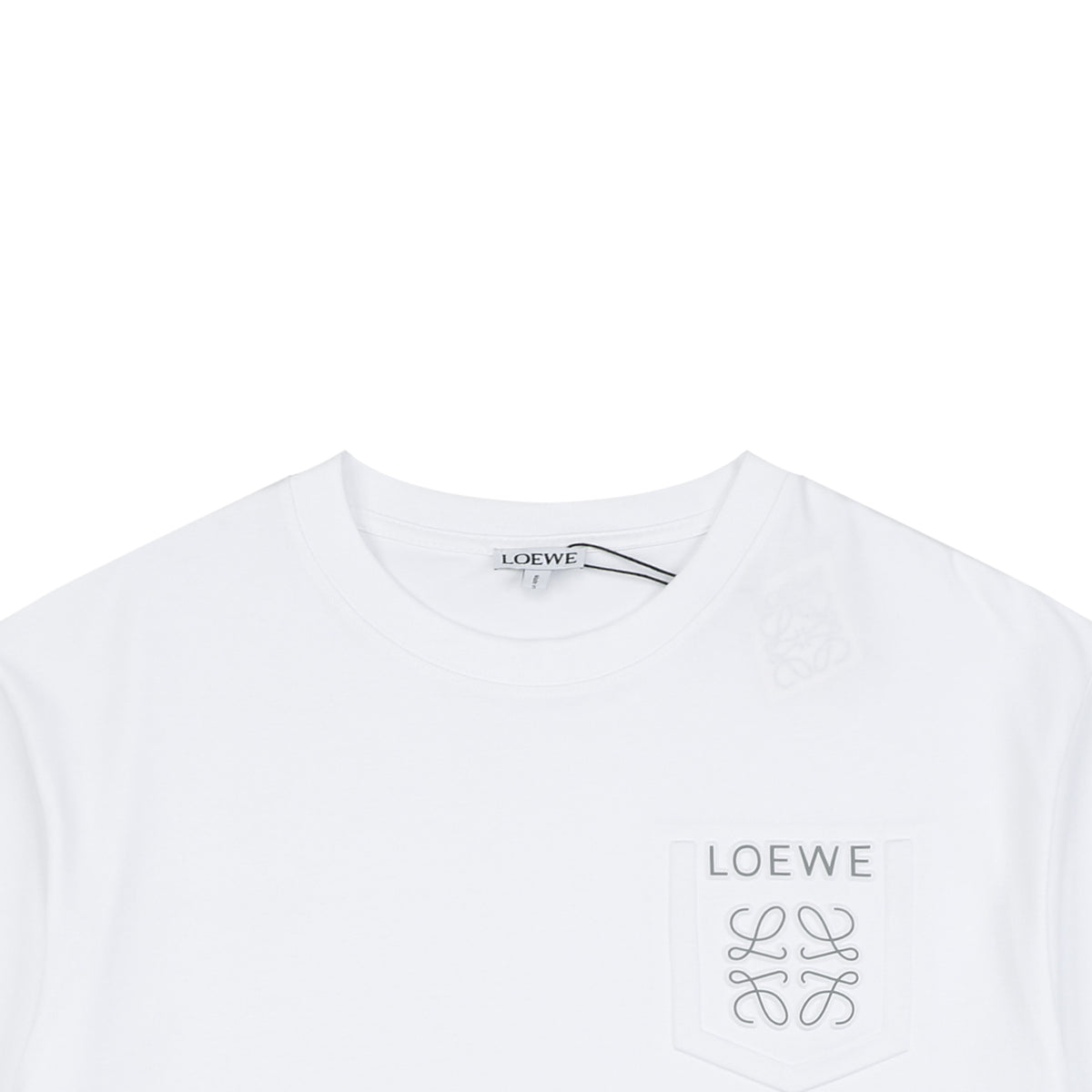 Loewe Reflective Embossed Anagram Emblem Short Sleeve Tee – White