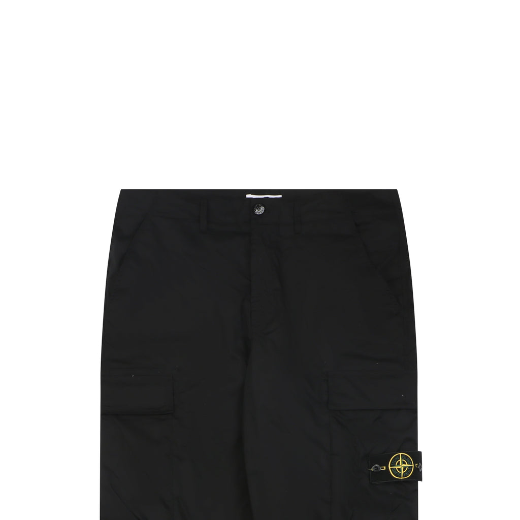 Stone Island Compass Badge Dual-Pocket Technical Cargo Trousers – Black