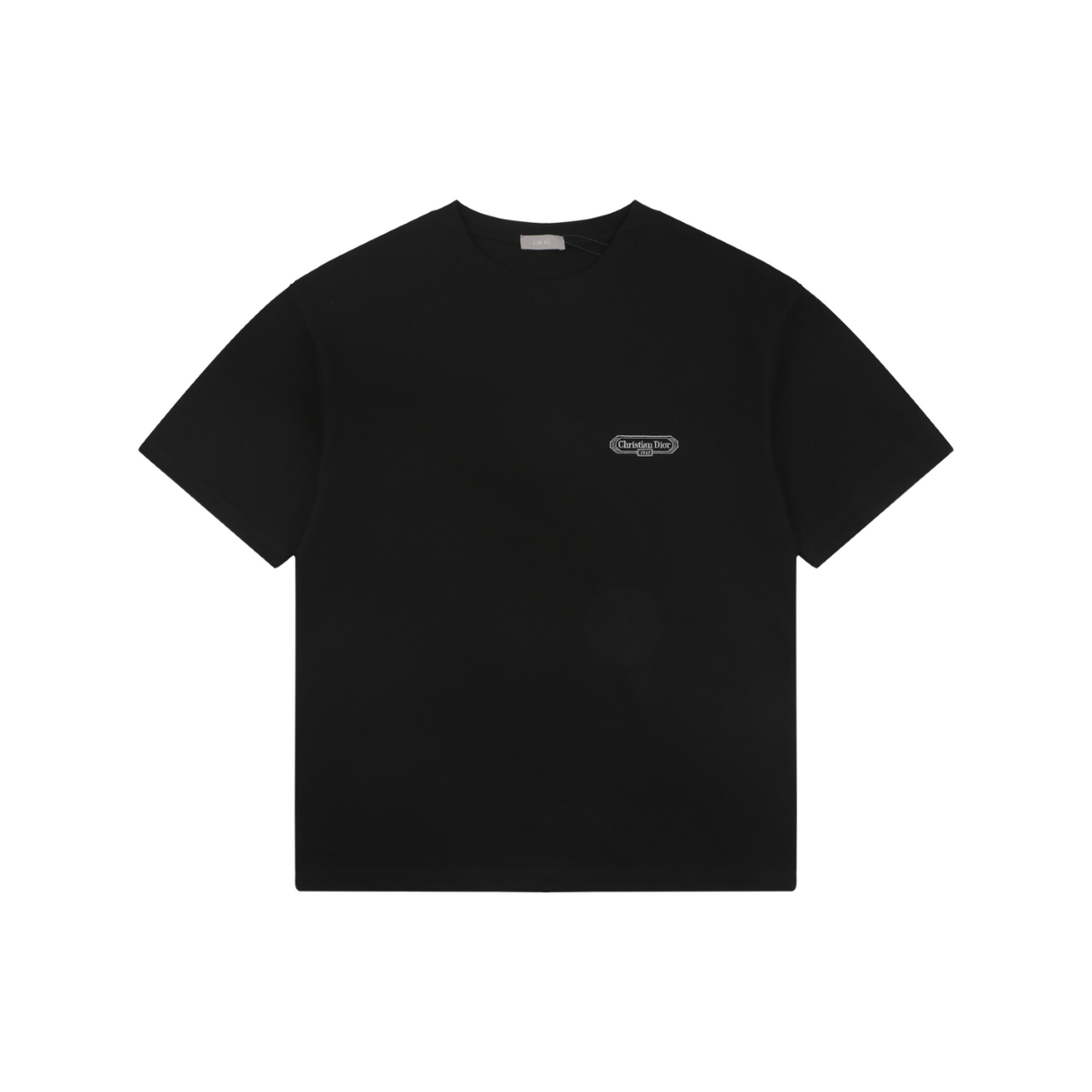 Dior 1947 Silver Embroidered Heritage Badge Short Sleeve Tee – Black
