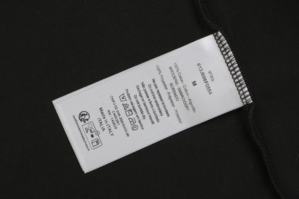 Dior 1947 Silver Embroidered Heritage Badge Short Sleeve Tee – Black