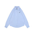 Prada Badge Logo Embroidered Long Sleeve Shirt