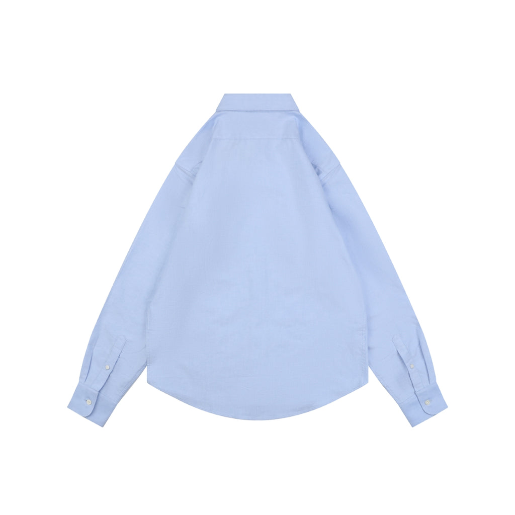 Prada Badge Logo Embroidered Long Sleeve Shirt
