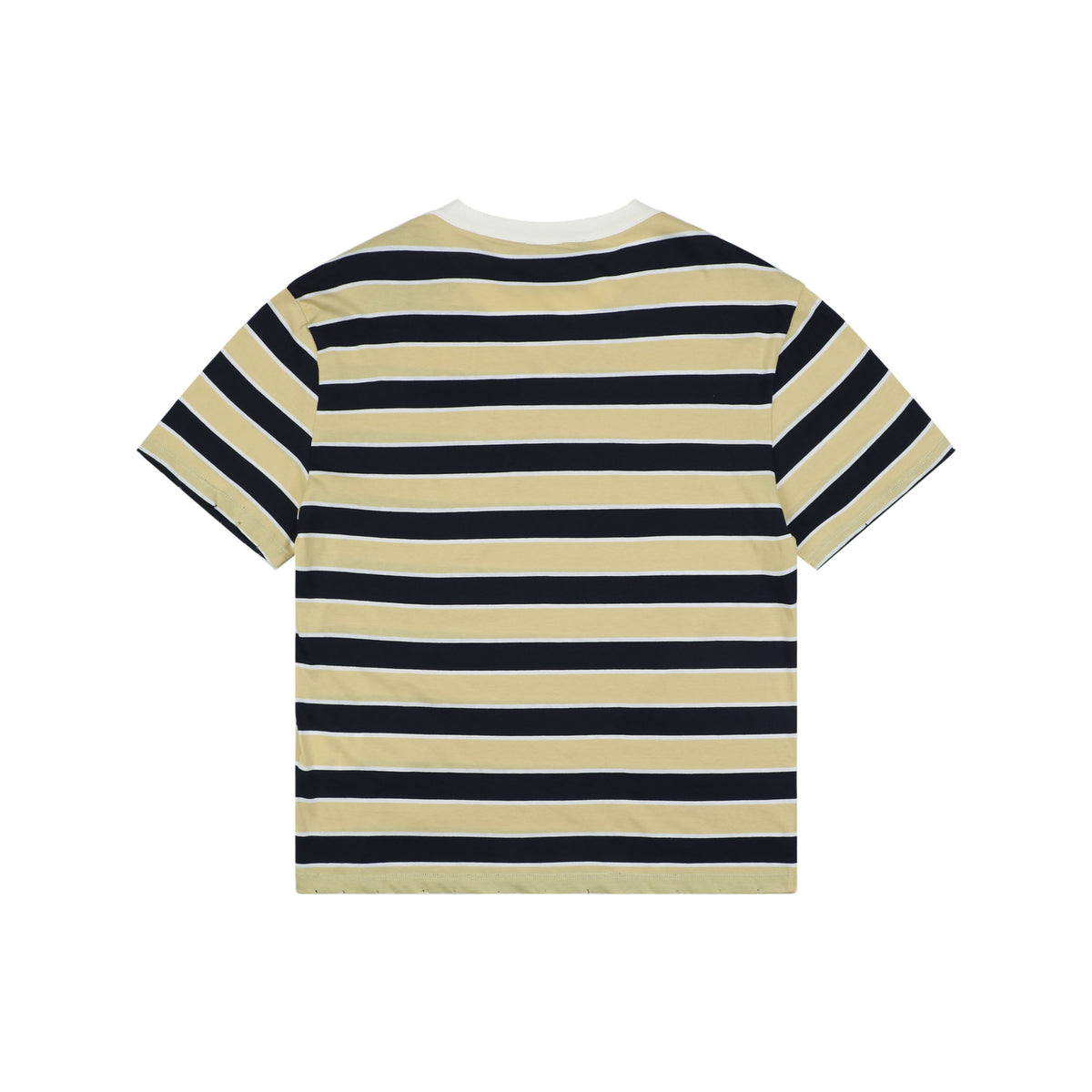 Prada Stripe Drop-Shoulder Short Sleeve Tee Yellow