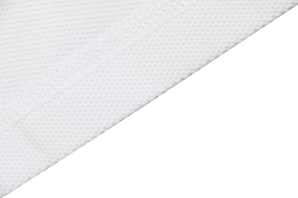 Moncler Signature Script Contrast Collar Polo Shirt White