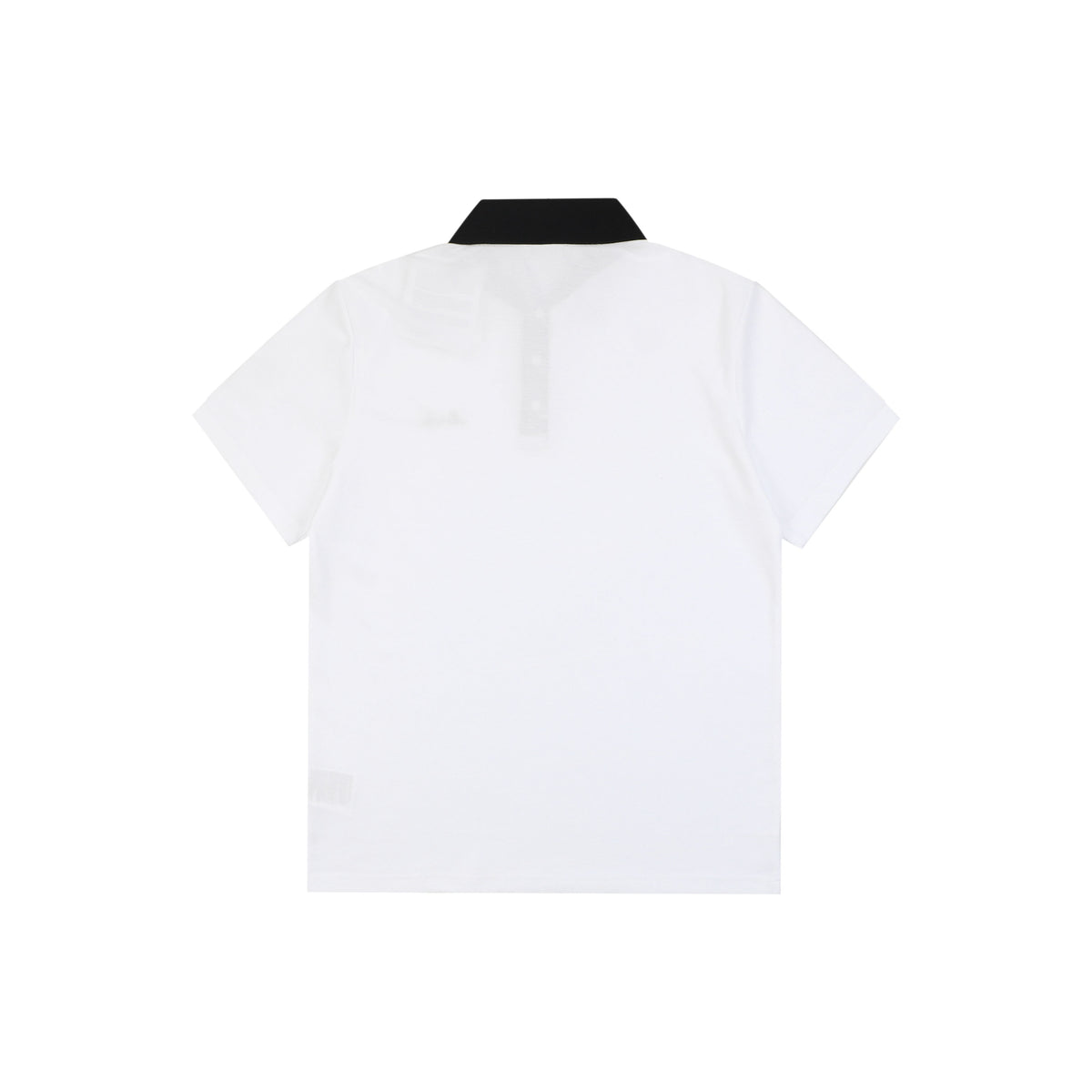Moncler Signature Script Contrast Collar Polo Shirt White