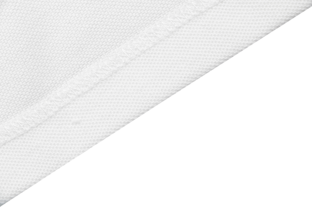 Burberry Chain Check Equestrian Knight Polo Shirt White