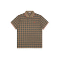 Burberry Mini Equestrian Knight Check Jacquard Polo Shirt Beige