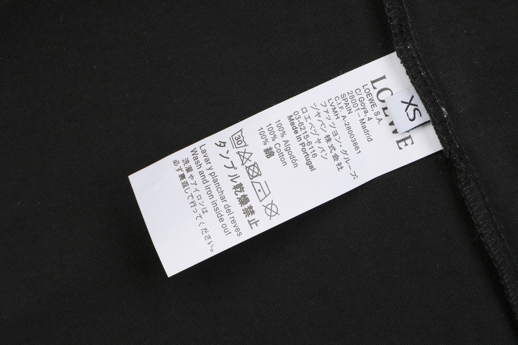 Loewe Anagram Bear Floral Print Short Sleeve Tee Black