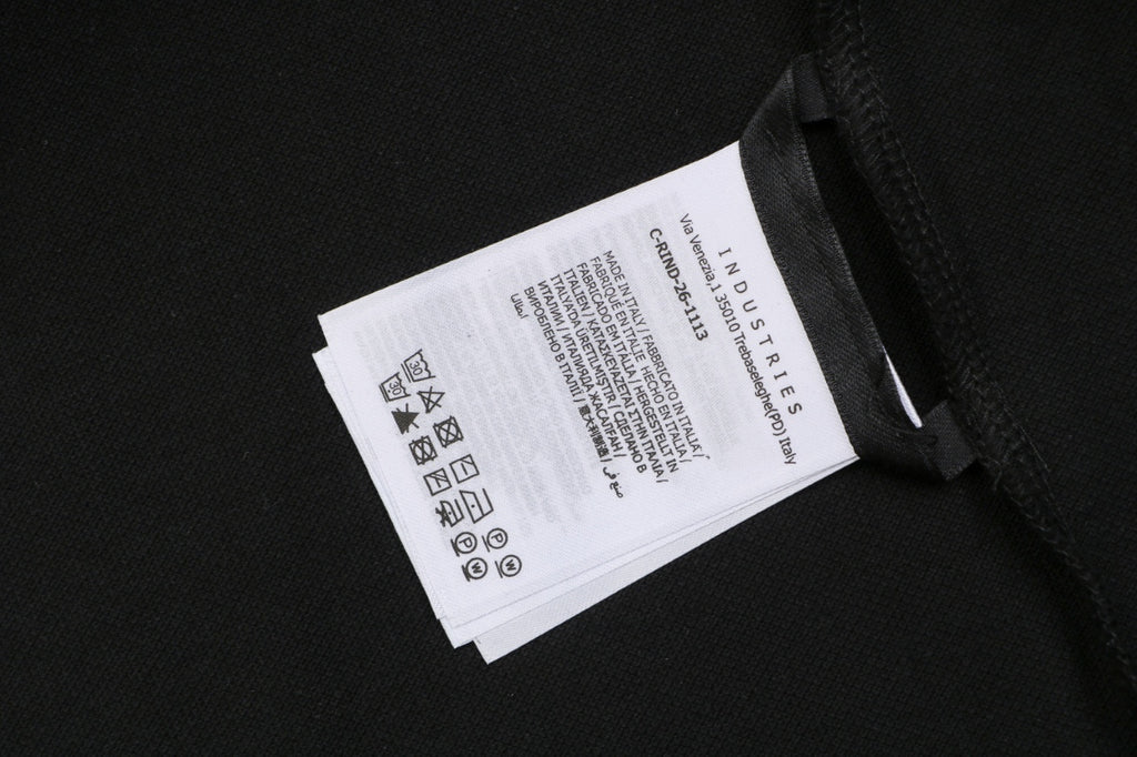Moncler Tricolour M Badge Embroidered Polo Shirt Black