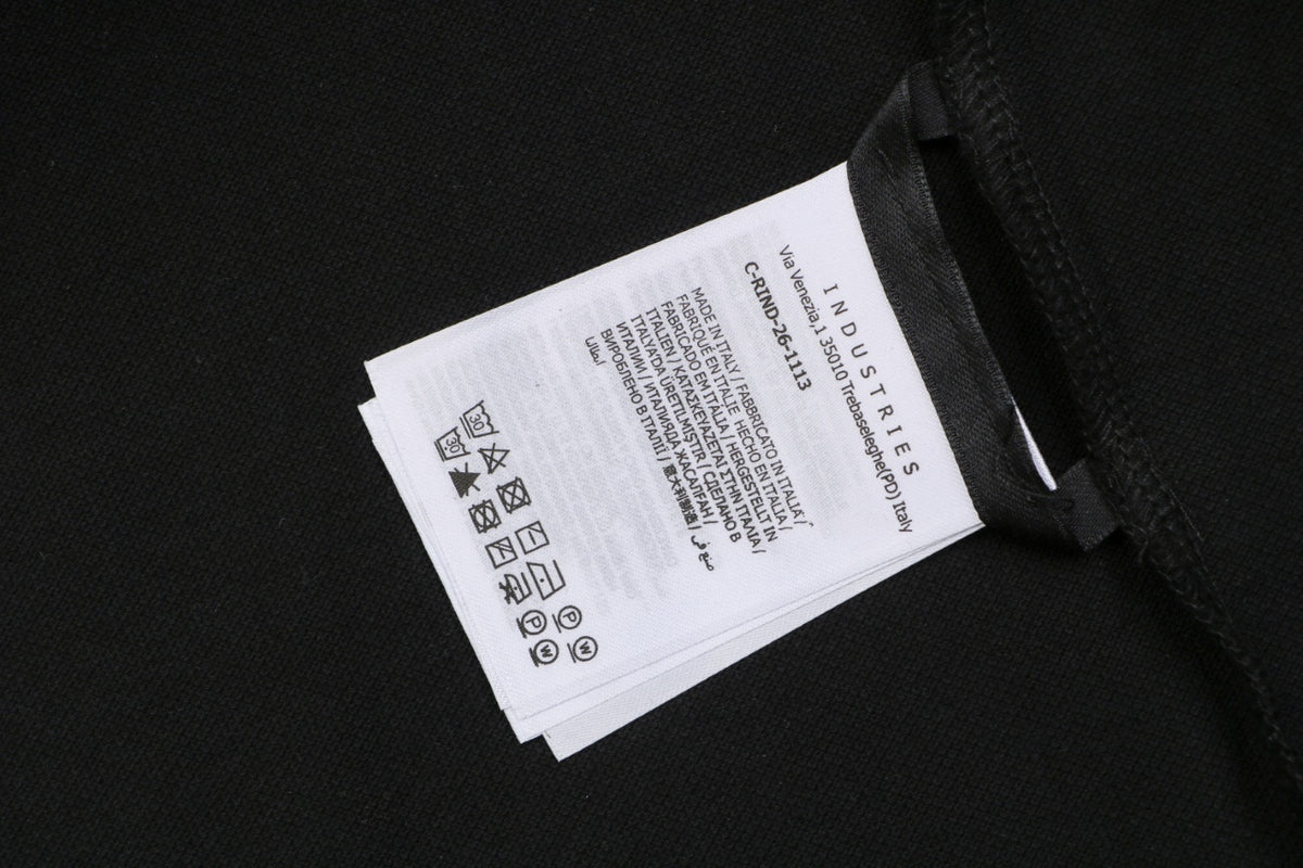 Moncler Tricolour M Badge Embroidered Polo Shirt Black