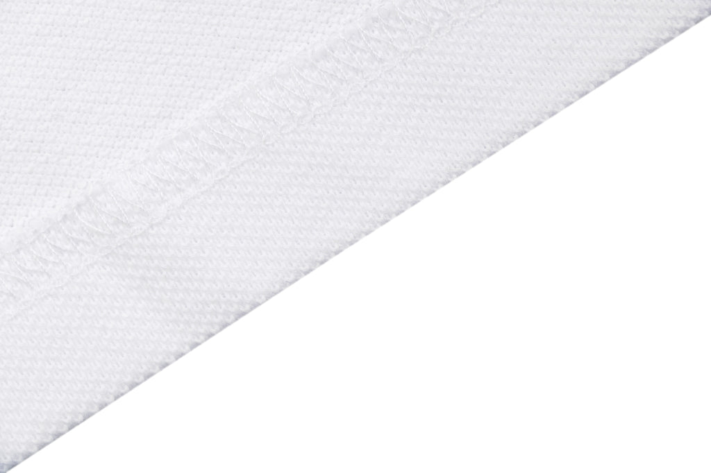 Moncler Tricolour M Badge Embroidered Polo Shirt White