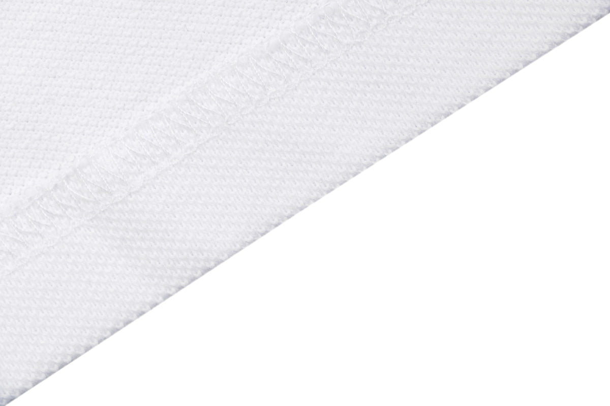 Moncler Tricolour M Badge Embroidered Polo Shirt White
