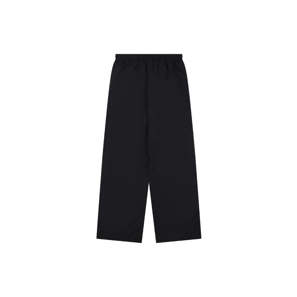 Balenciaga Ring Logo Woven Straight-Leg Trousers Black