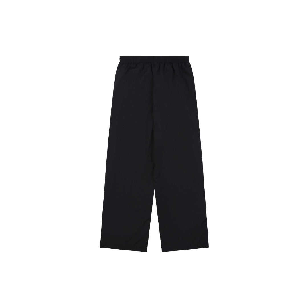Balenciaga Ring Logo Woven Straight-Leg Trousers Black
