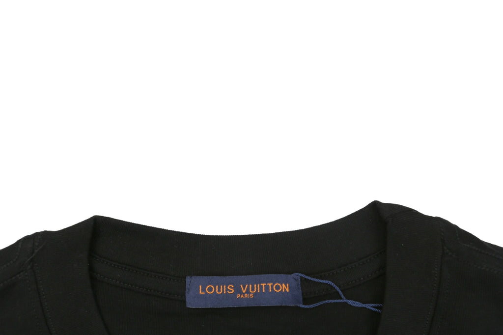 Louis Vuitton Multi-Row Logo Appliqué Short Sleeve Tee Black
