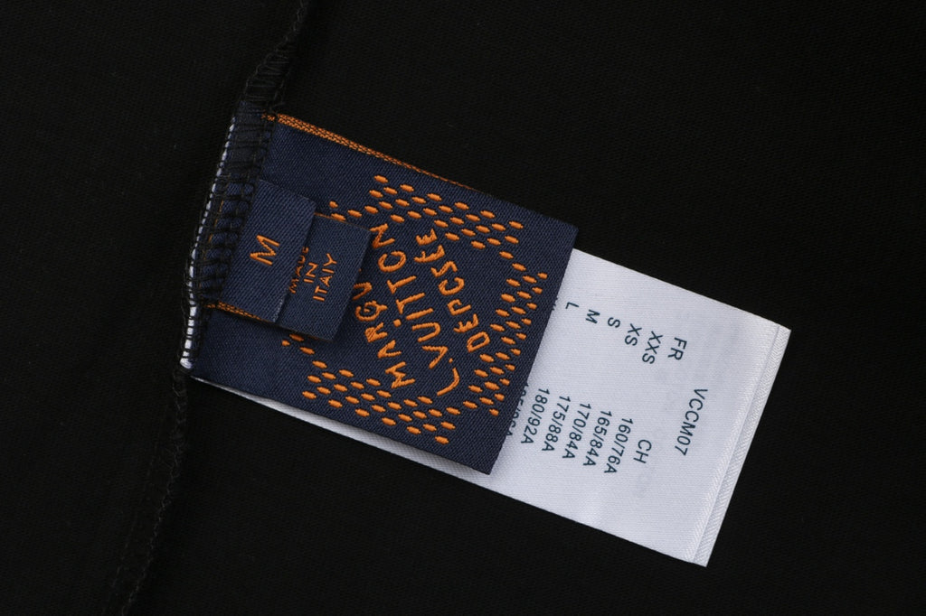 Louis Vuitton Multi-Row Logo Appliqué Short Sleeve Tee Black