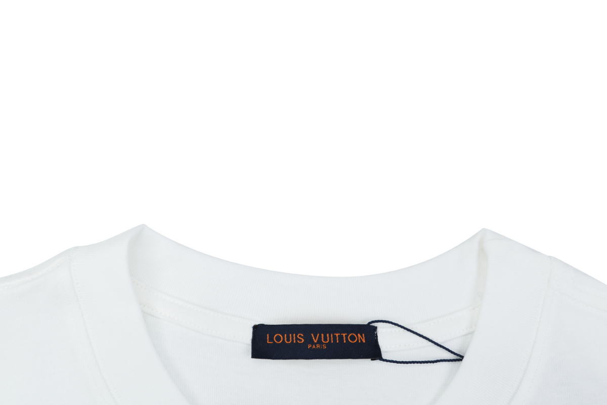 Louis Vuitton Multi-Row Logo Appliqué Short Sleeve Tee White