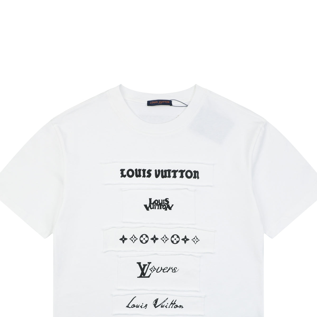 Louis Vuitton Multi-Row Logo Appliqué Short Sleeve Tee White