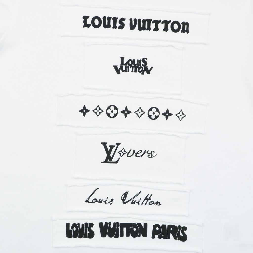 Louis Vuitton Multi-Row Logo Appliqué Short Sleeve Tee White
